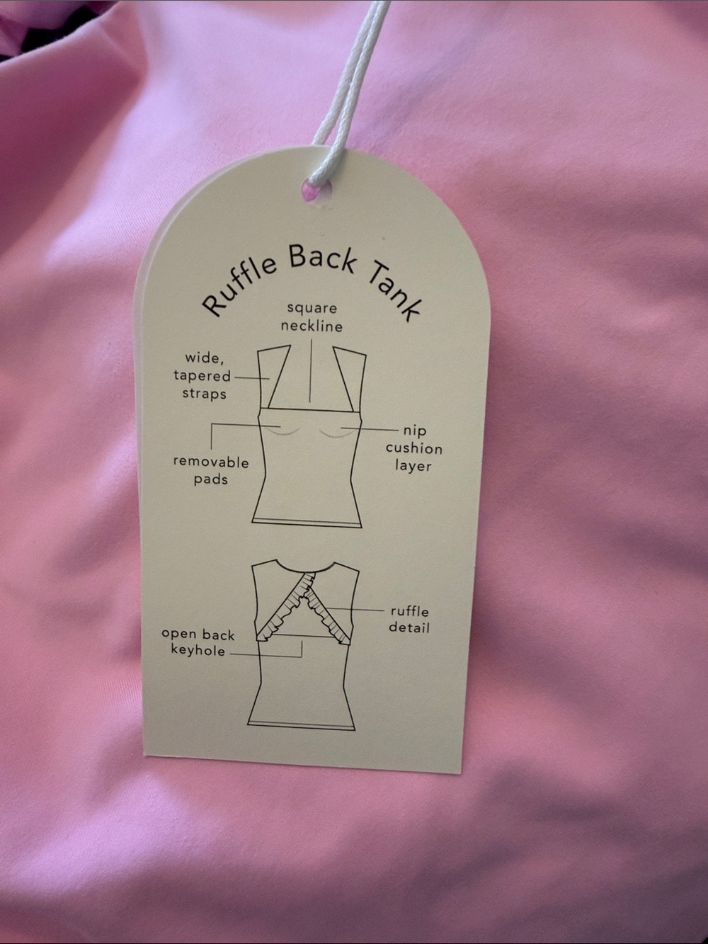 Target Blogilates Pink Sleeveless Ruffle-Back Tank Top - Picture 4 of 4